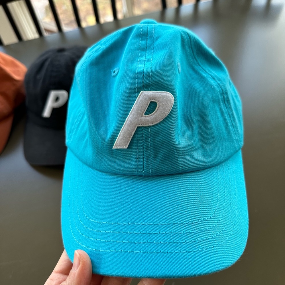 Rare Palace P 6 panel hat in blue.